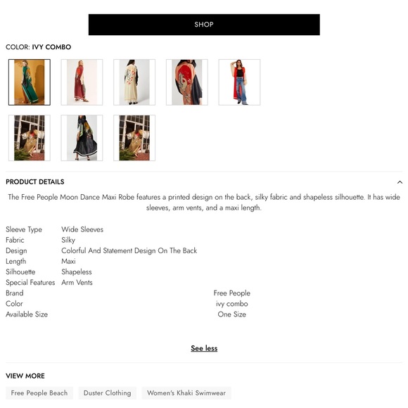 Free People Ivy Combo Maxi Robe - Picture 5 of 6